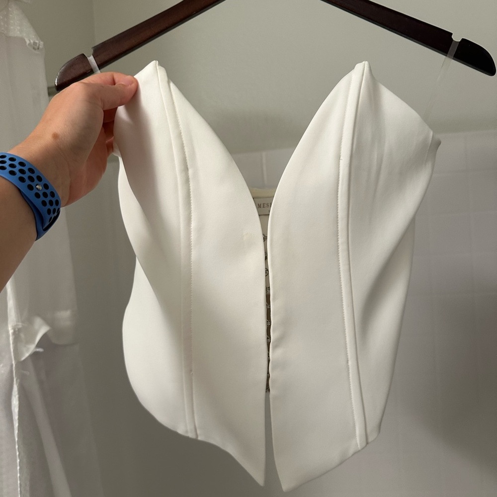 Meshki White Button Down Shirt